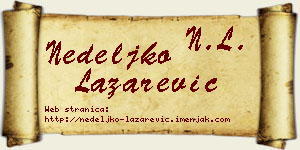 Nedeljko Lazarević vizit kartica